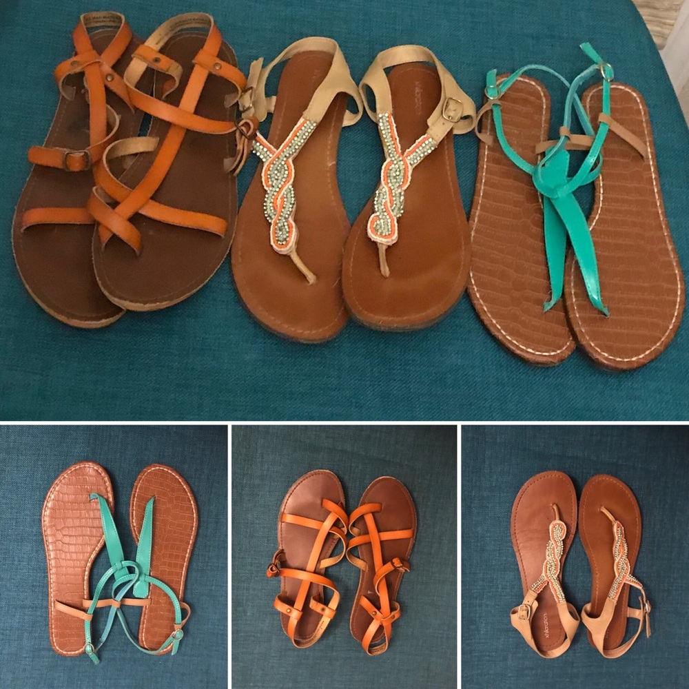 FINAL PRICE⬇️ bundle of 3: sandals size 9-9.5